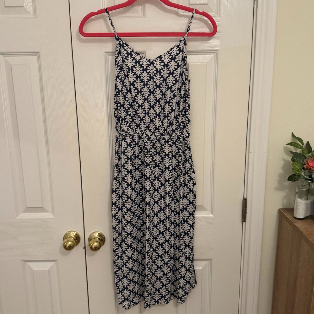 Small Blue & White Patterned Gap Midi Dress